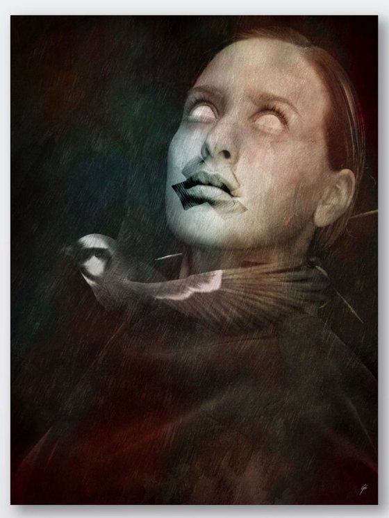 THE SILENT LADY | 2017 | DIGITAL ARTWORK PRINTED ON PHOTOGRAPHIC PAPER | HIGH QUALITY | LIMITED EDITION OF 10 | SIMONE MORANA CYLA | 45 X 60 CM | PUBLISHED
