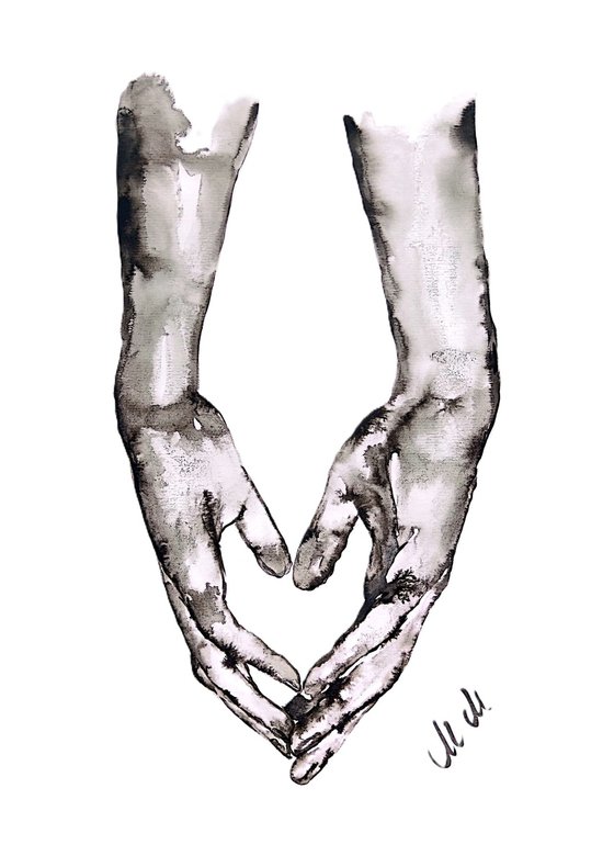 Couple holding hands I