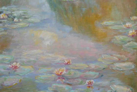 Replica of Monet's water lilies