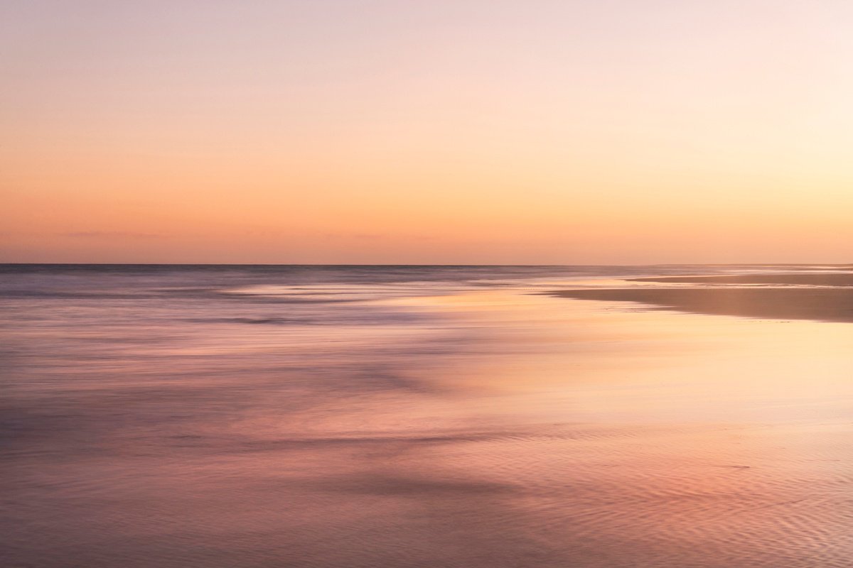 Photorealistic Landscape Photograph By Andrew Lever, 60 X 40, Sunset Beach, Original Artwork