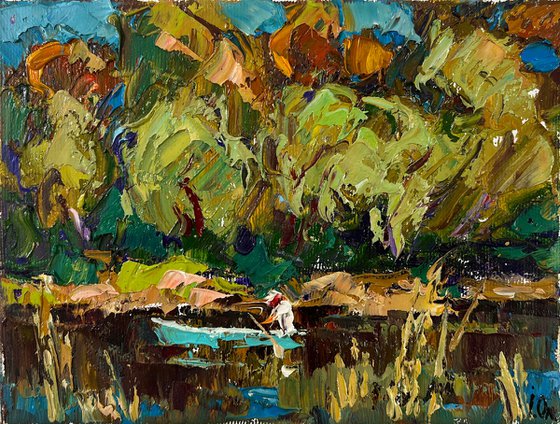 Summer day by the river