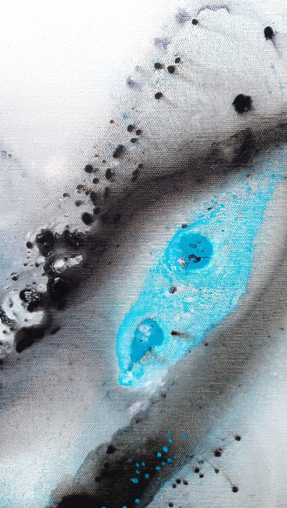 Nature 567 — Abstract Cyan Constellation