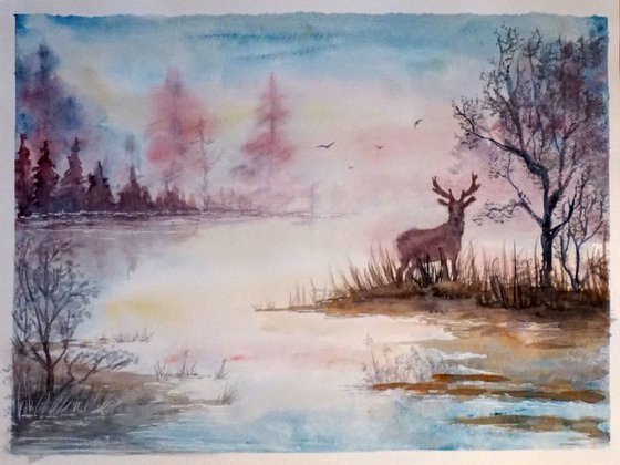 Landscape With A Deer