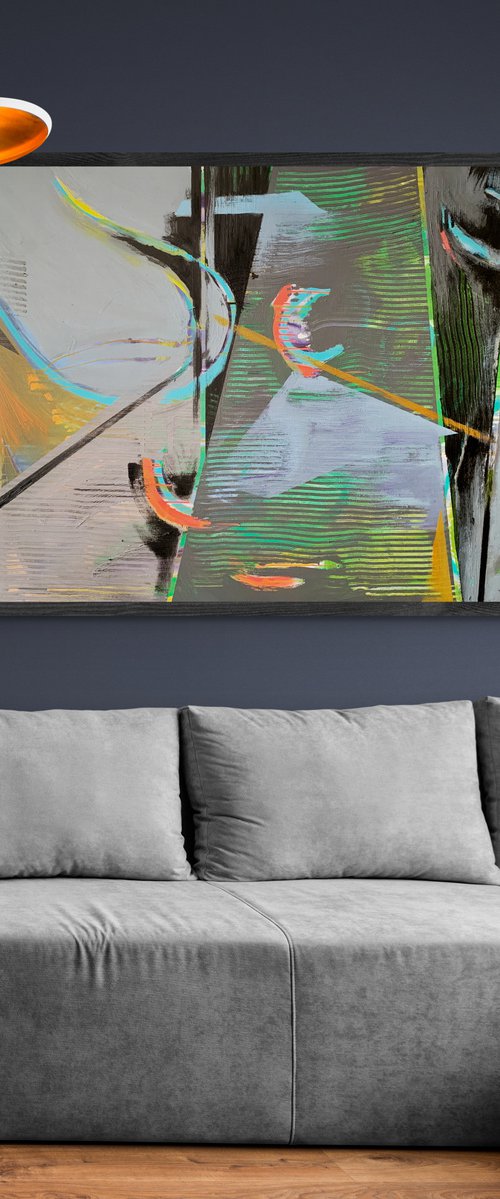 Big abstract - "Space abstract 2" - Abstraction - Geometric abstract - Bright abstract by Yaroslav Yasenev