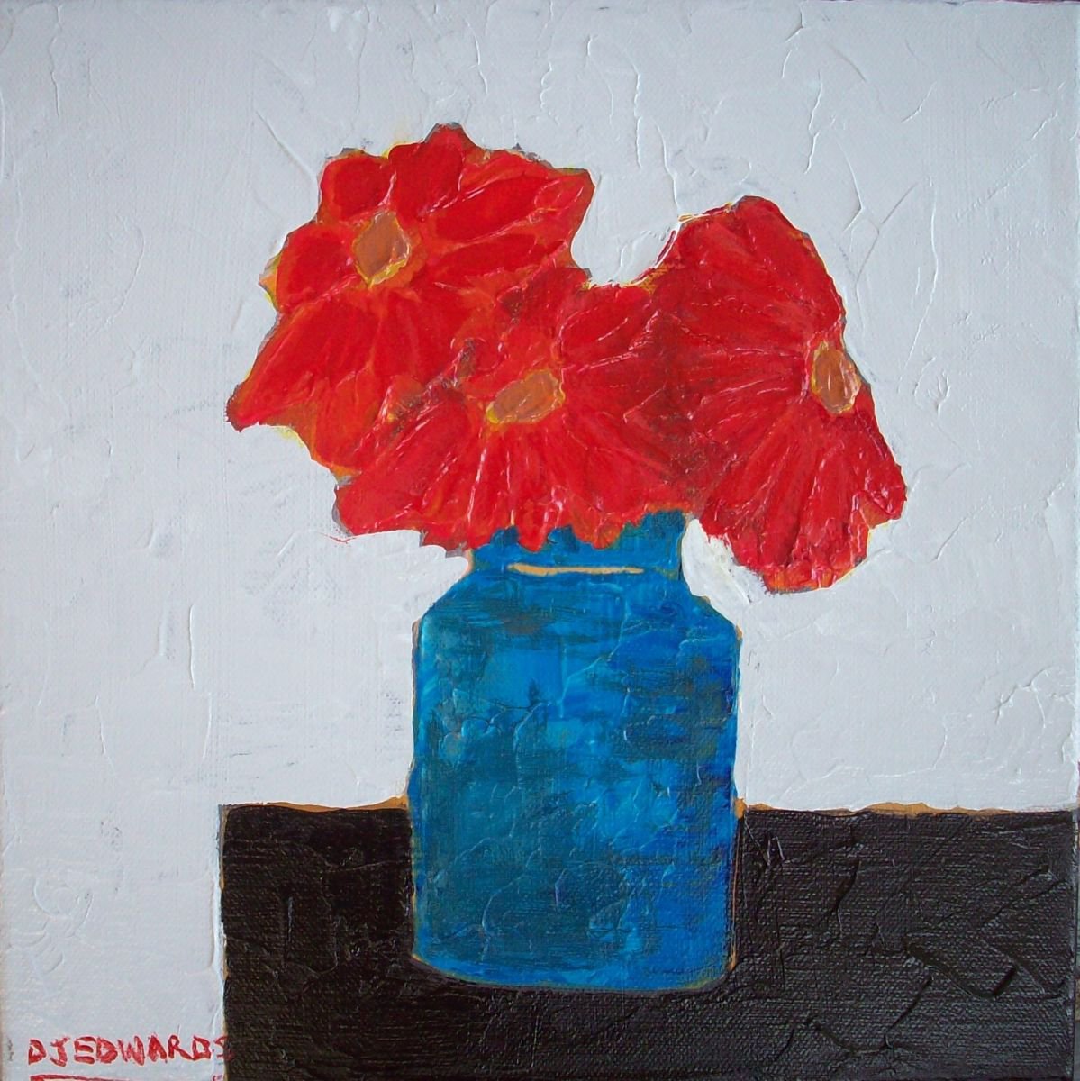 Red Daisies by David J Edwards