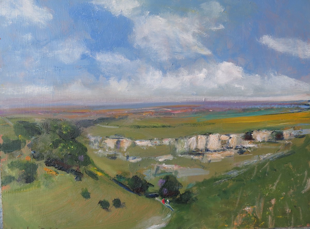 Impressionistic Landscape Oil Painting By Malcolm Ludvigsen, 18 X 14", Lathkilldale, Original Artwork