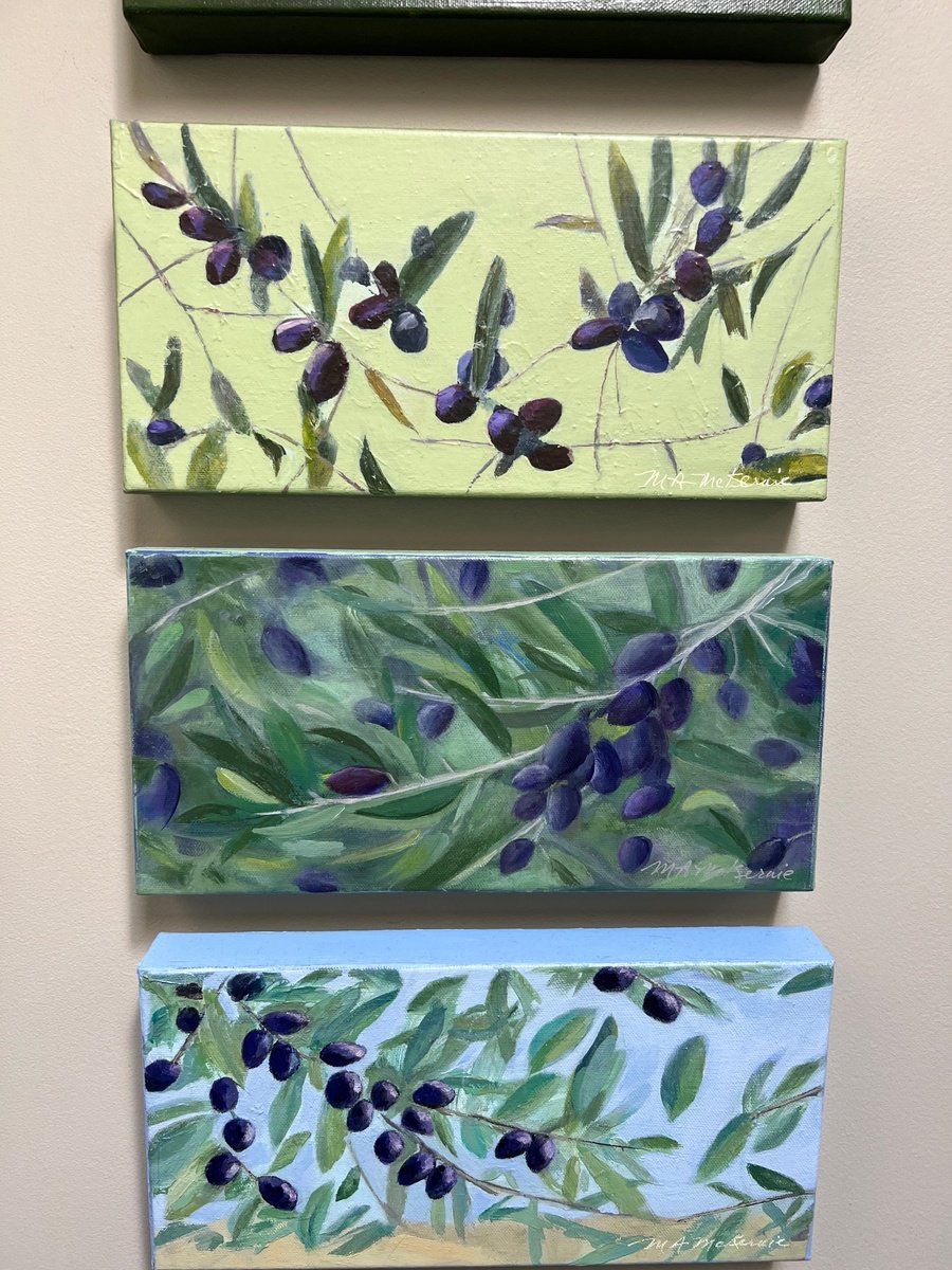  Olive Trio By Maryanne Mckernie, 16 X 21, Artwork For Sale On Artfinder