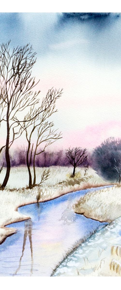 Winter's Landscape by Olga Tchefranov (Shefranov)