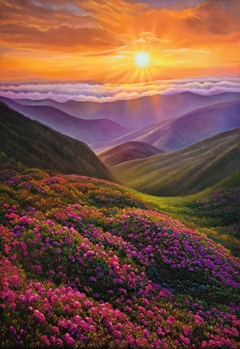 Magical sunset in the valley by Anna Steshenko