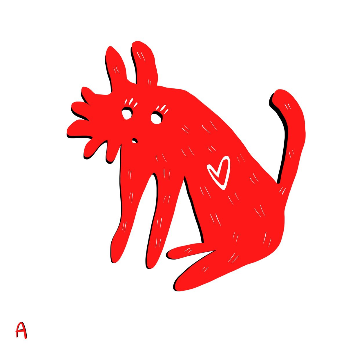 CAT (red heart collection) by ngel Rivas