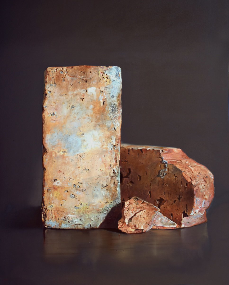 Photorealistic Oil Painting , After Demolition By Duhaj Peter, 31 X 39, Artwork For Sale On Artfinder