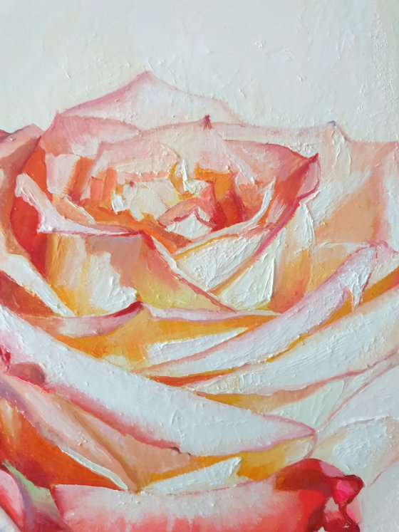 "Tenderness and a little passion. " rose painting 2021