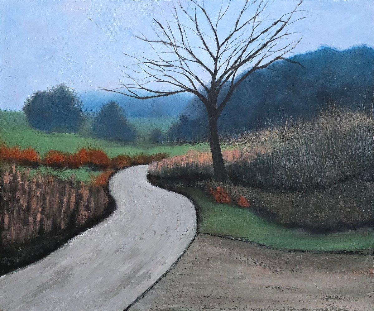 Impressionistic Landscape Oil Painting By Faith Patterson, 24 X 20, The Road To Quiet, Original Artwork