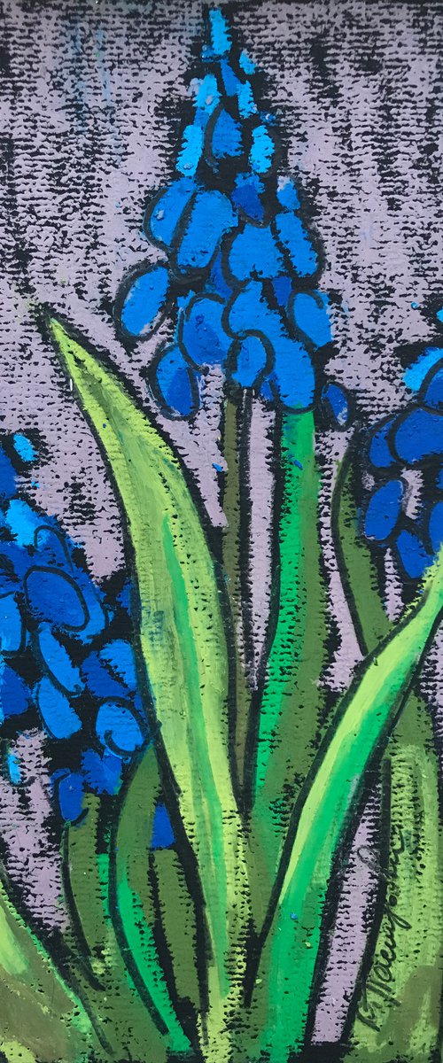 Blue flowers by Yuliia Pastukhova