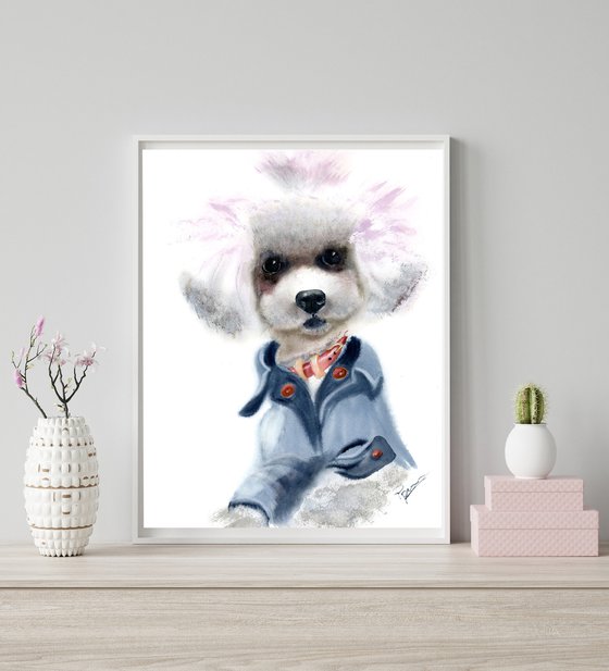 Dog in 2024 clothes painting