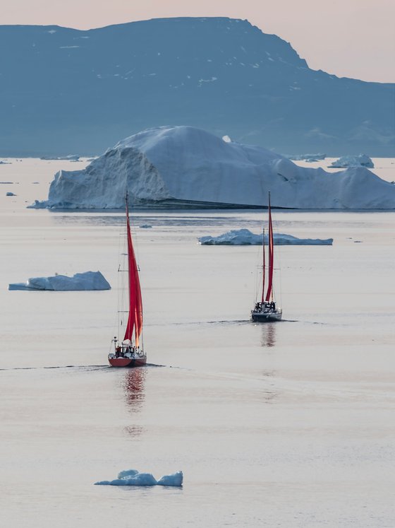 PAIR OF RED SAILS II