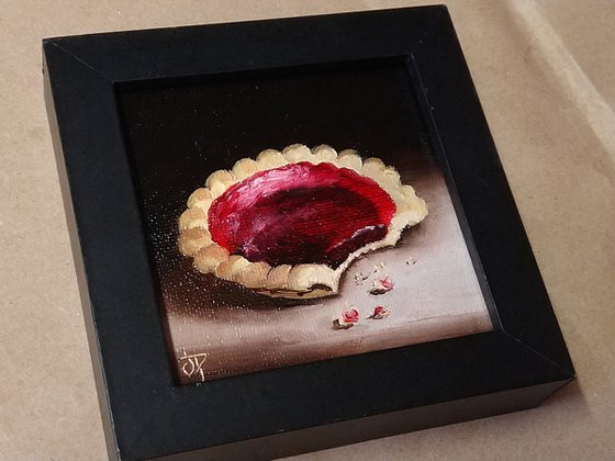 Little Blackcurrant Jam tart still life