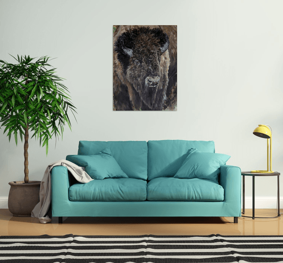 Wildlife - Buffalo - Bison - "Prairie Sentinel"