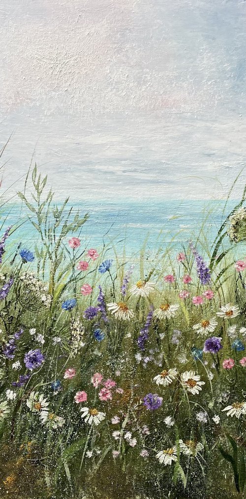 Wind from the sea - meadow flowers by Tanja Frost