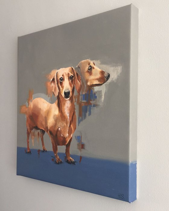 Dachshund Painting