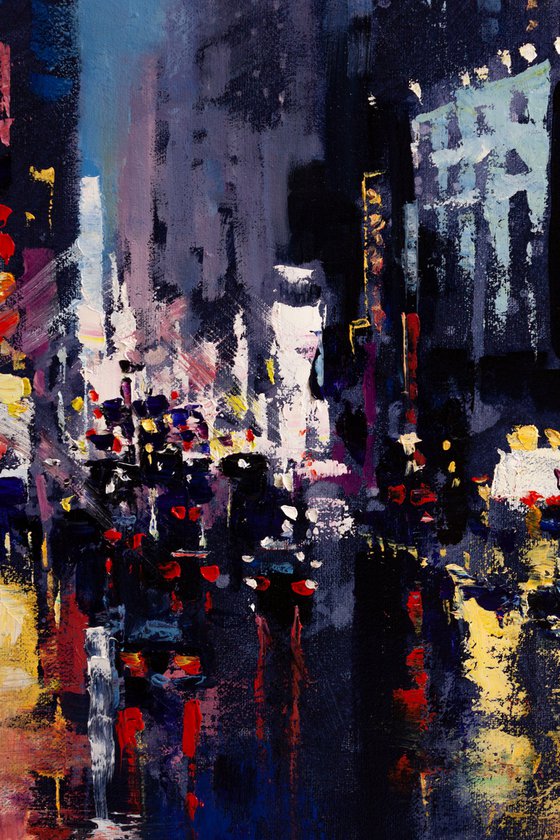 ABSTRACT CITYSCAPE. " Night city lights"