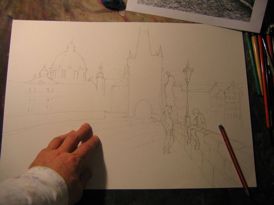 Spending  time (on Charles bridge )