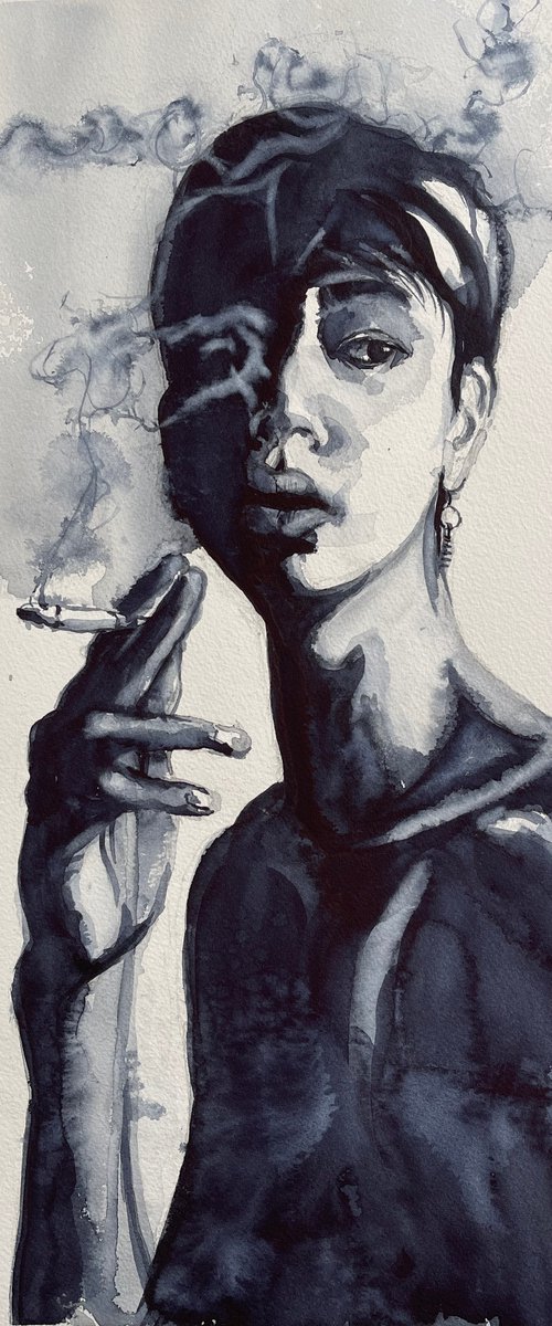 smoking by Yossi Kotler