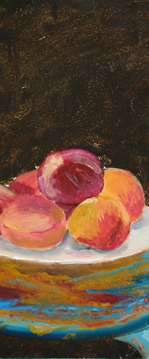 Peaches still life by Dmitry Fedorov