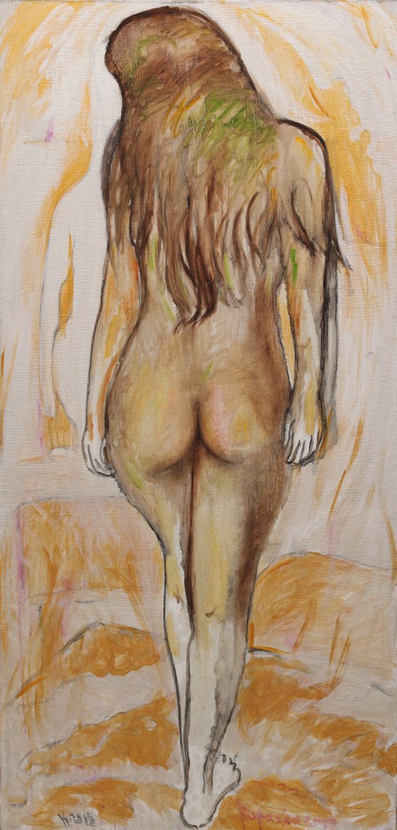 Model. Morning - Nude Art - Oil Painting - Large Size - Bedroom Decor