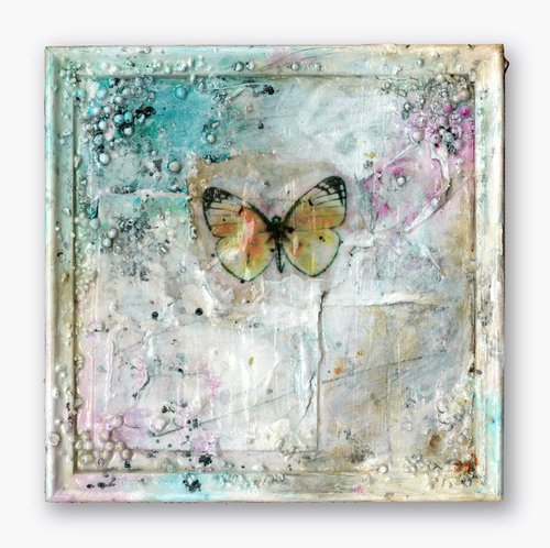 Butterfly Kisses 8 - Mixed media abstract art by Kathy Morton Stanion by Kathy Morton Stanion