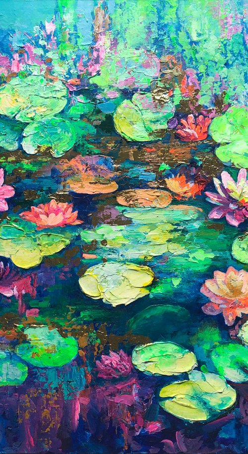 Lilies in the pond. by Viacheslav Zaykin