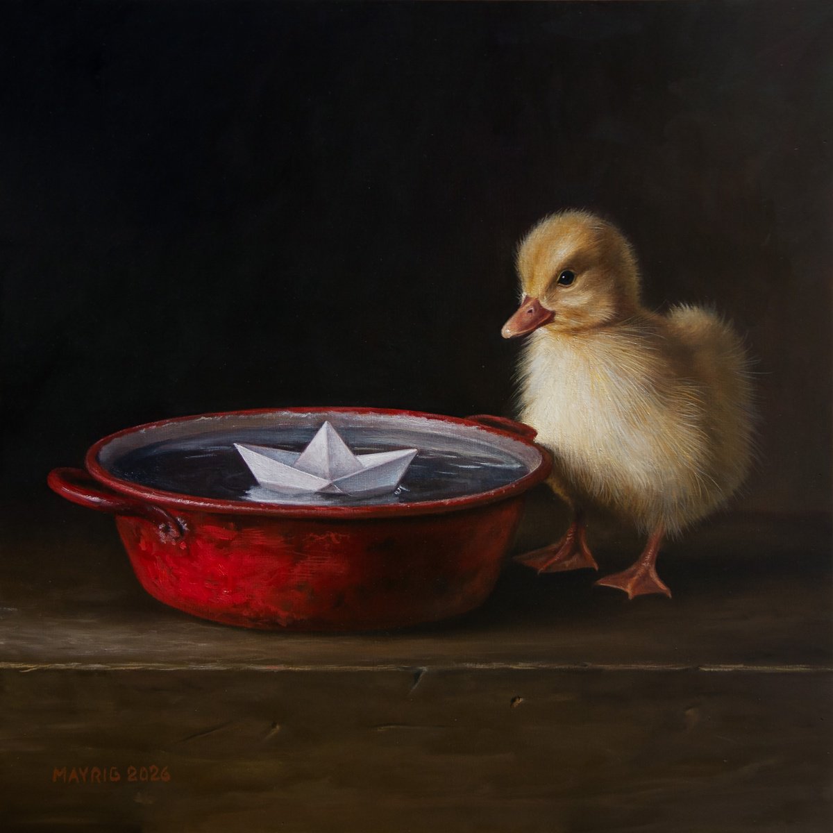 Photorealistic Oil Painting , Captain Duck By Mayrig Simonjan, 16 X 16, Artwork For Sale On Artfinder