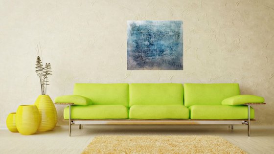 Poseidon (n.348) - 90,00 x 80,00 x 2,50 cm - ready to hang - acrylic painting on stretched canvas