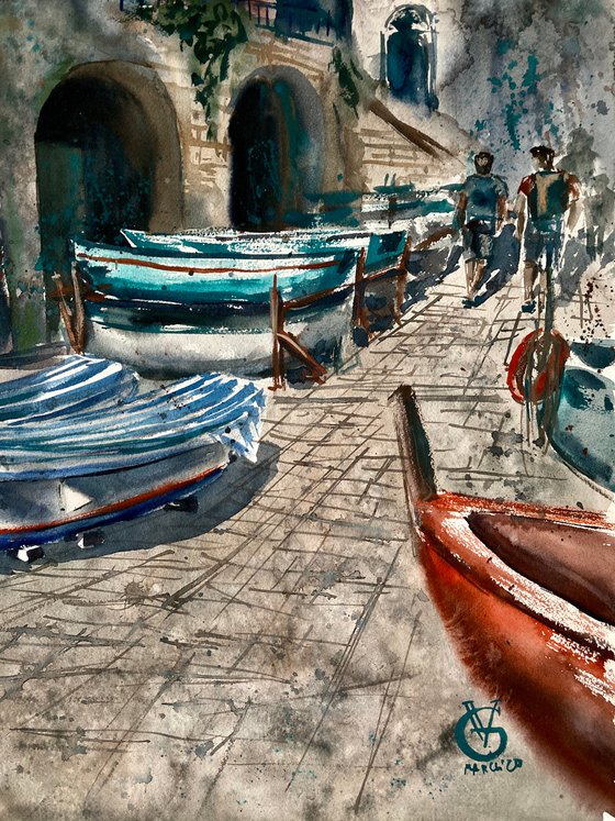 Boats in Manarola