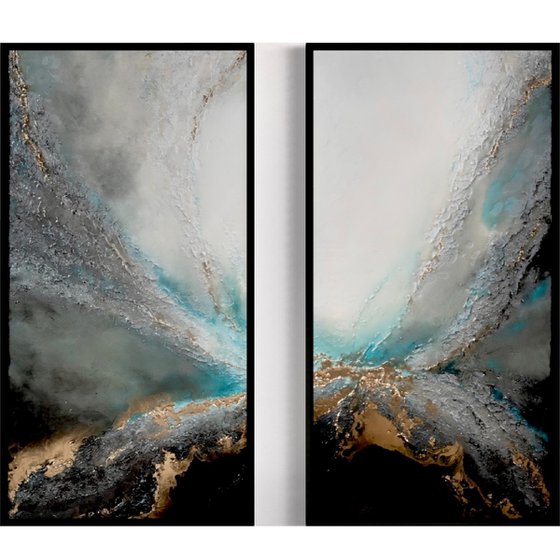 Metamorphosis Abstract Diptych