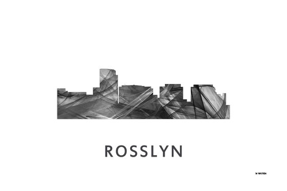 Rosslyn Virginia Skyline WB BW