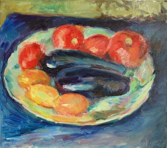 Still life with tomatoes