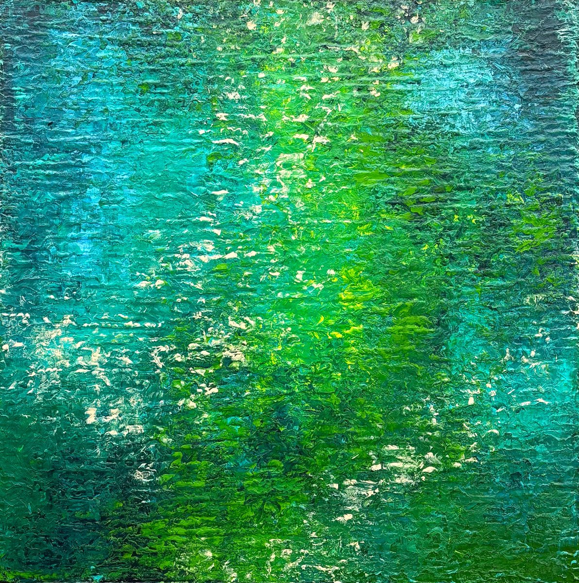 Abstract Acrylic Painting By Lyra Morgan, 31 X 31", Summer