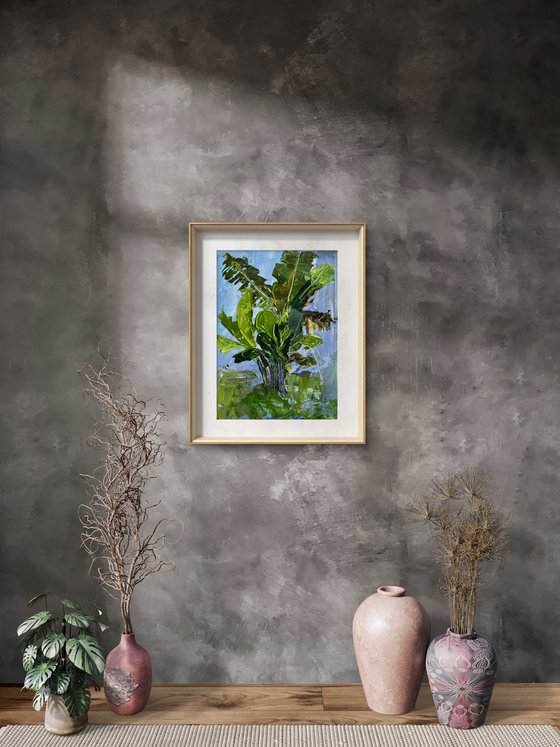 Ubud Banana Palm Study — Plein Air