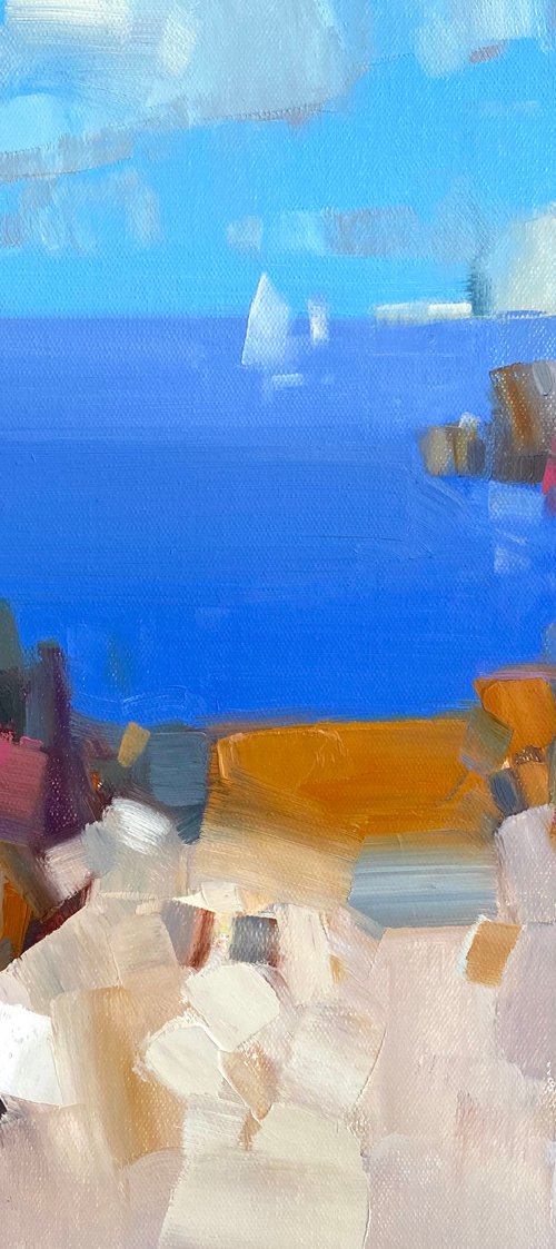 Cliffs, Original oil painting, Handmade artwork, One of a kind by Vahe Yeremyan