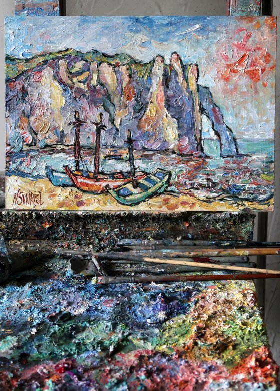 Boats on the shore.
