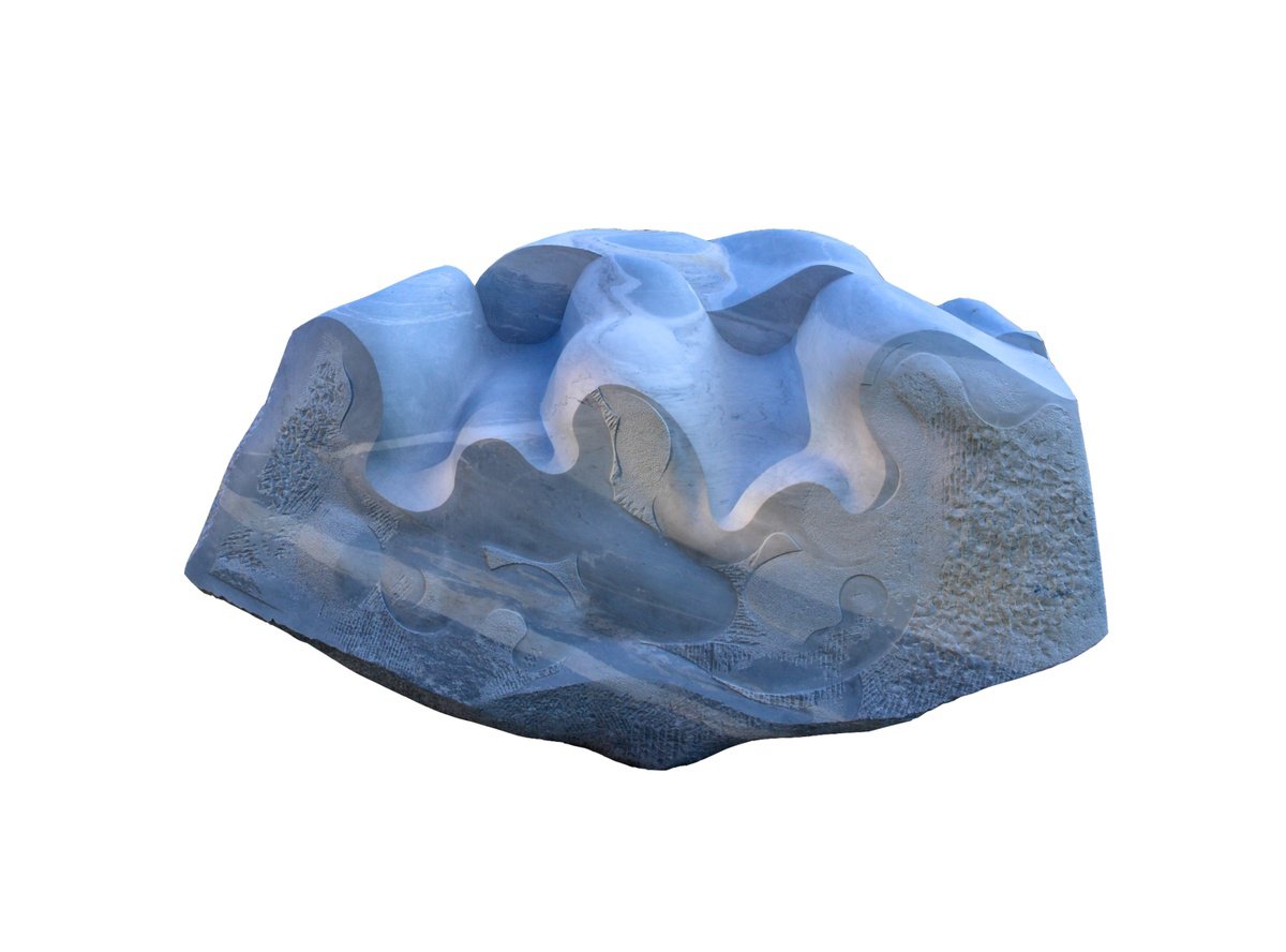 Organic Stone Sculpture , Stream By Ivan Stoyanov, 98 X 55, Artwork For Sale On Artfinder
