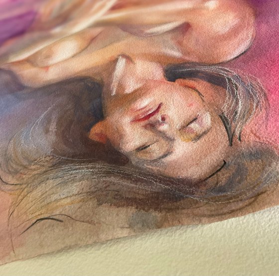 "My Watercolor Universe" Self-portrait