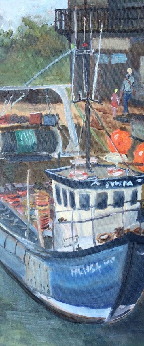 Fishing boat at Whitstable Harbour An original oil painting! by Julian Lovegrove Art