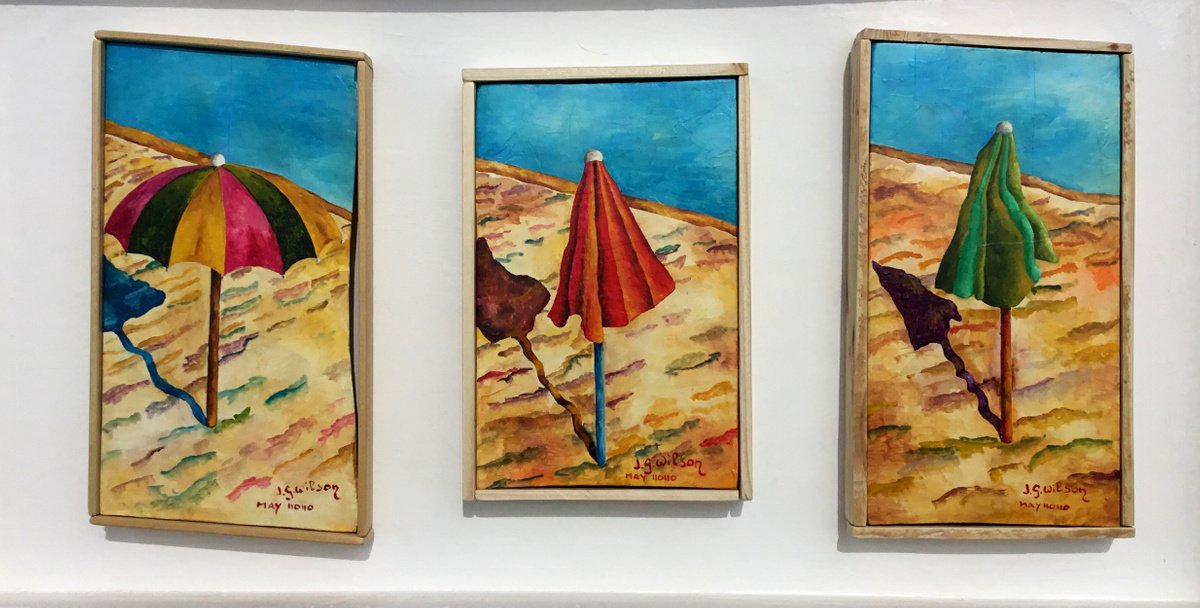 Landscape Oil Painting By Jg Wilson, 26 X 14, Summer Breeze, Original Artwork