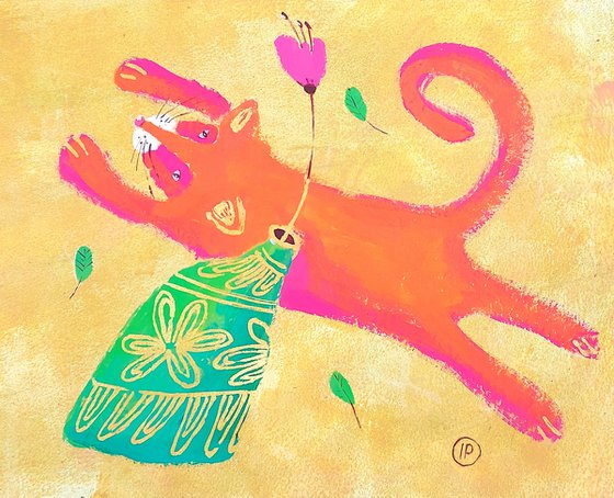 Flight with flowers