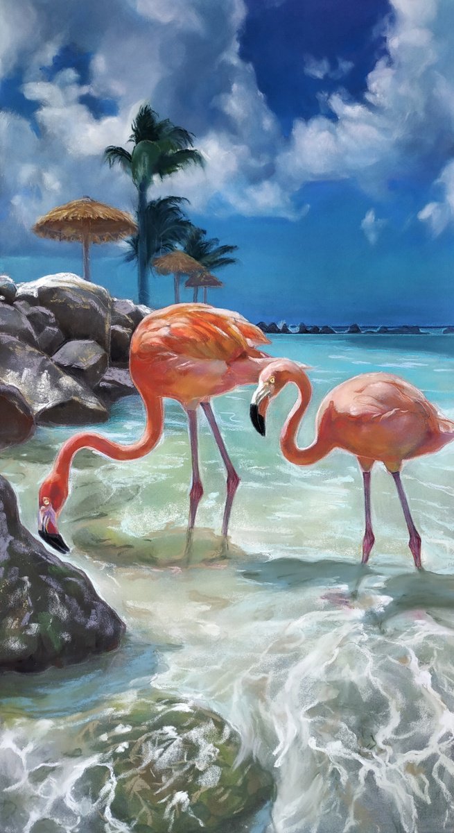 ?Flamingo Beach? by Iryna Makovska