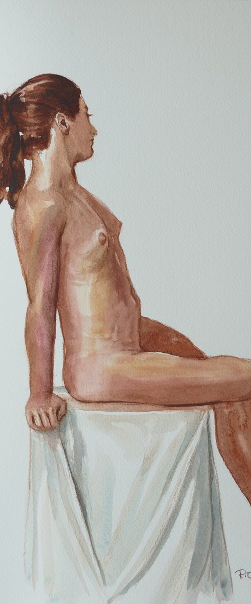 Seated female nude by Rory O’Neill