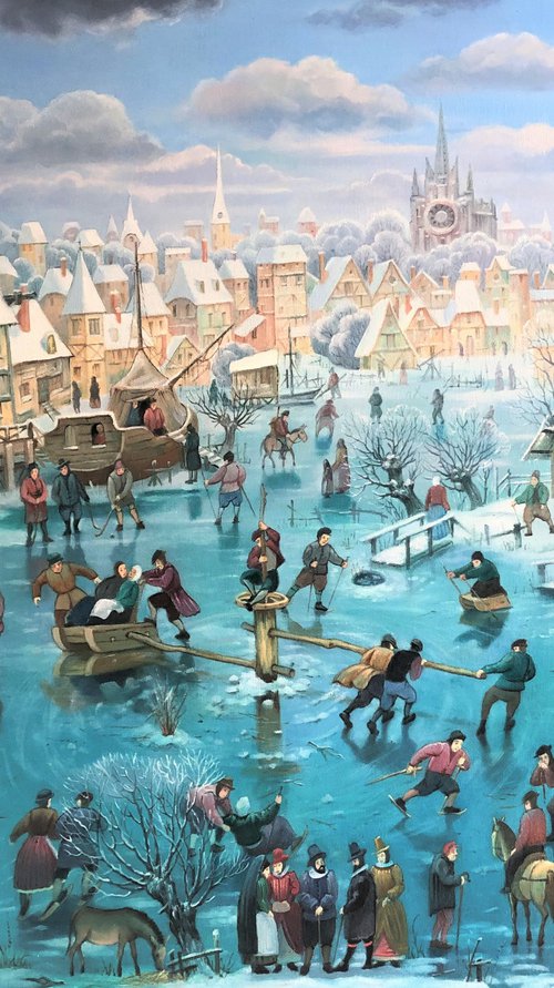 Winter river. by Alexander Mikhalchyk