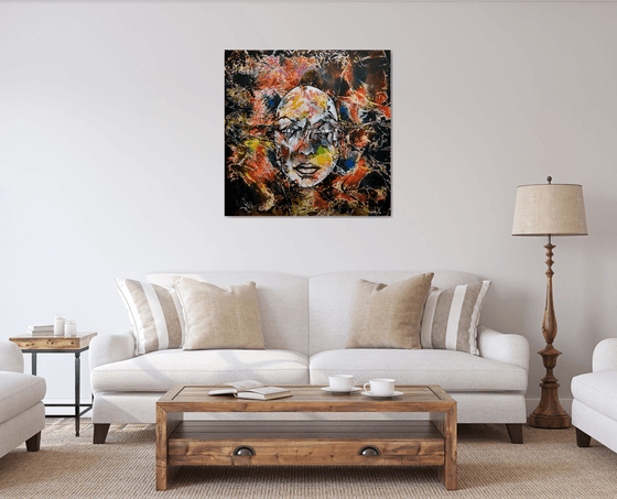 Broken Dreams - X Large Abstract Painting on Canvas Ready to Hang